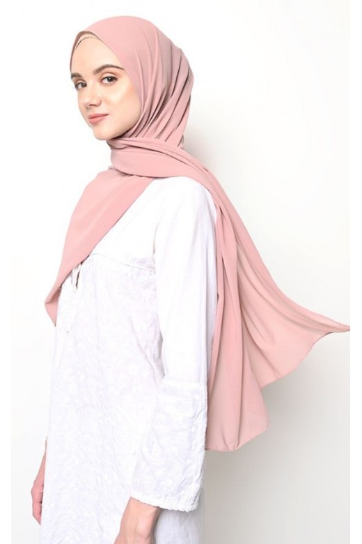 Pasmina Cerutti Baby Doll Jahit Tepi Old Rose